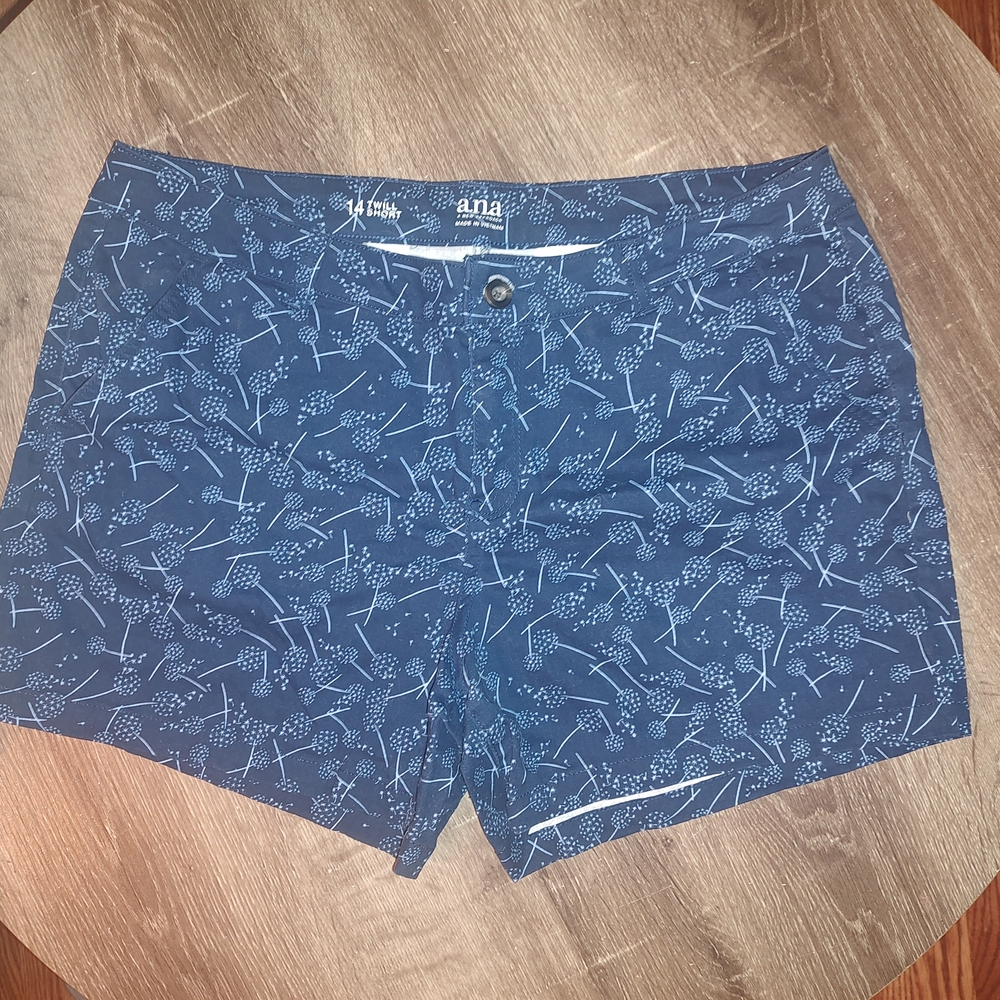 a.n.a Blue Floral Men's Flat Front Shorts